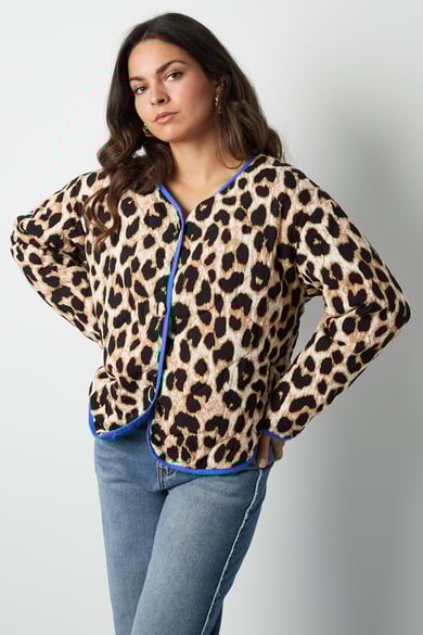 Jacket with leopard print - pink h5 Picture3